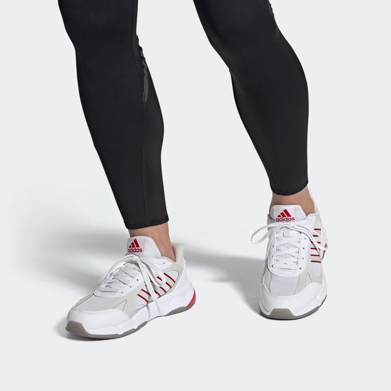 Adidas Keitaki Mesh Slip Resistant Durable Low Top Marathon Running Shoes Men Sneakers White Red Gray FY0084