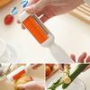 Spazzola per strofinare le verdure multifunzionale 2 in 1, sbucciatore rotante per verdure e frutta con spazzola, utensile da cucina in acciaio inossidabile