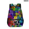 Zaini Hip Hop Kpop Giovanili per la Scuola Unisex Geometry Dash Borse da Viaggio Stampa 3D Oxford Impermeabili Zaini a Spalla per Quaderno