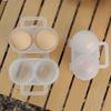 Protective Two Compartment Outdoor Egg Box Shockproof Drop Resistant Egg Holder Portable Transparent Egg Storage Box Picnic