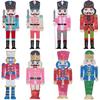INFUNLY 8pcs Nutcracker Sequin Patch Colorful Iron On Soldier Embroidery Patch Sew On Guard Sequin Patch Applique with 3 Styles Fabric Decorative