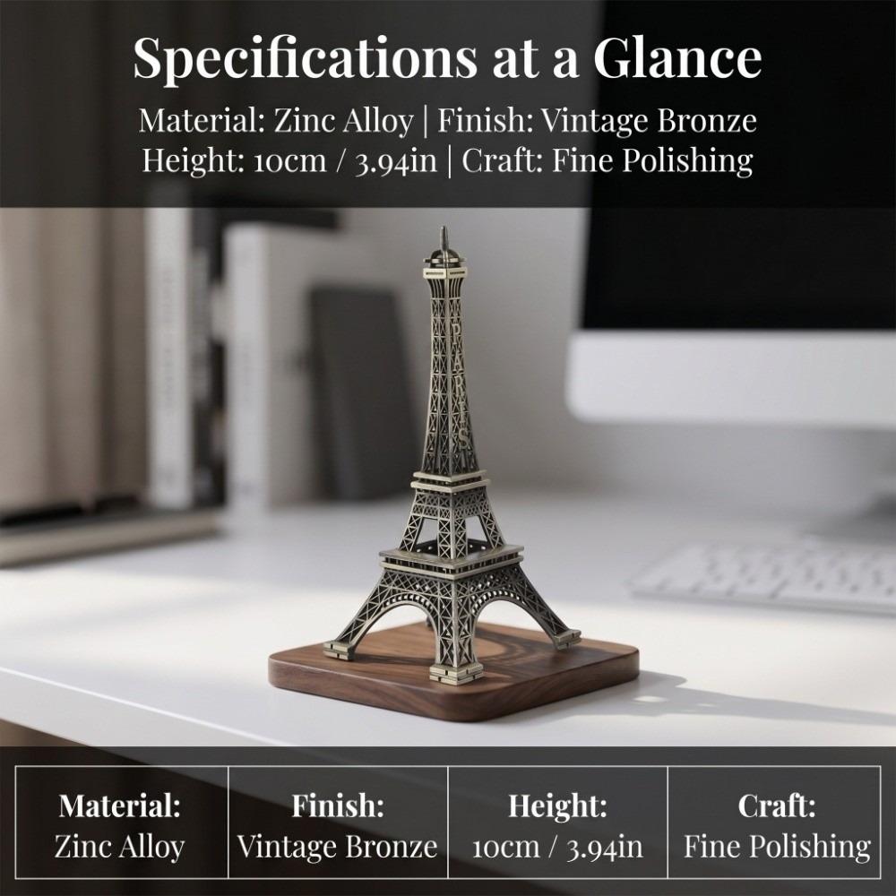 Exquisite Craft Paris Eiffel Tower Figurine Statue Creative Metal Tower Figurine Bedroom 10cm