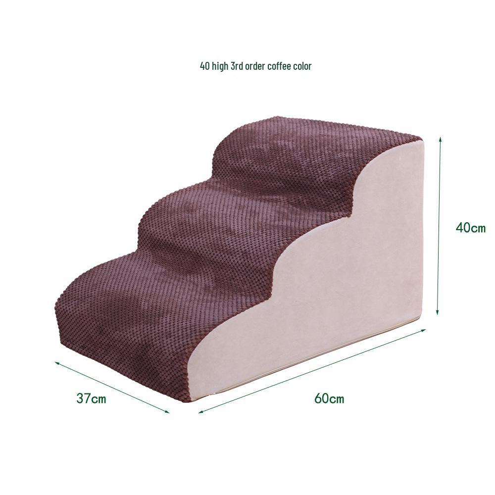 Schůdky a rampa pro domácí zvířata: Odnímatelné, pratelné pěnové schůdky pro kočky a psy, ideální k postelím a pohovkám