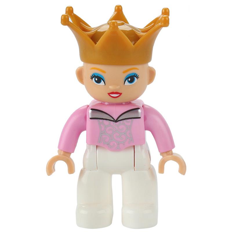 Big Building Blocks Boy Girls Family Policemen Figures Doll Compatible Duplos Children Kids Self Locking Bricks Assemble Toys
