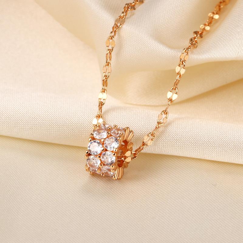 Explosive Seiko full diamond small waist necklace feels cold wind niche collarbone chain