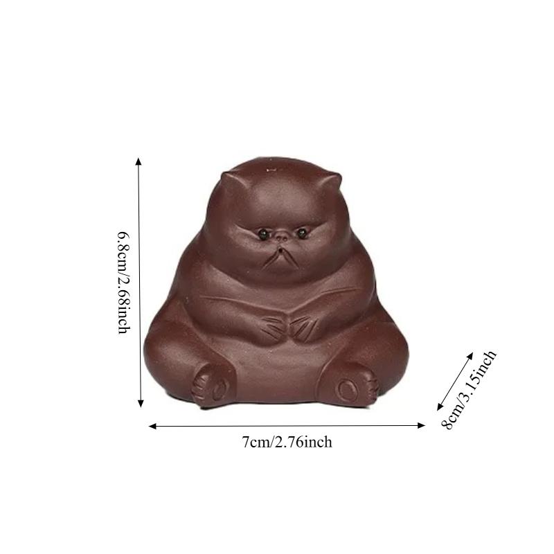 1PC Purple Sand Tea Pet  Cute Kungfu Tea Pet Gift for Tea Lover Friend, Tea Table Desk Tearoom