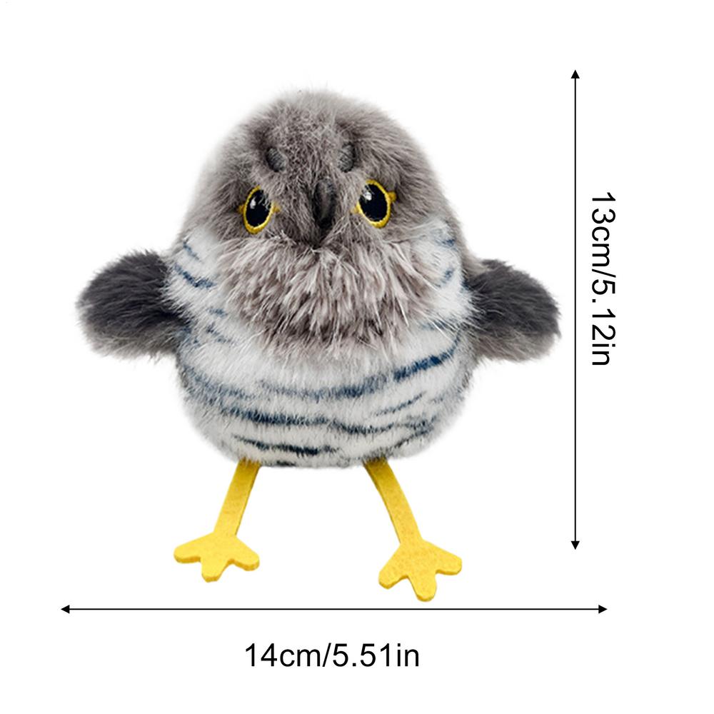 

Cat Interactive Toys Electric Pat Bird Dog Cats Touch-Activated Squeaky Plush Toy Pet USB Rechargeable Boredom Relief