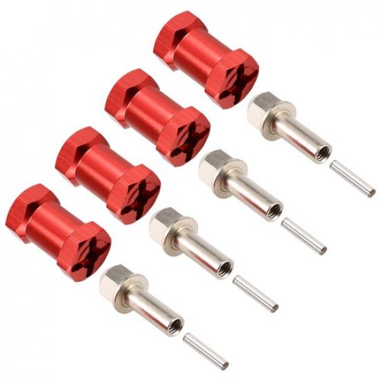 4 шт. Алюминиевый 12-мм шестигранный адаптер-удлинитель-соединитель для ступицы колеса