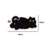 Black Cat Floor Carpet Non-Slip Floor Rugs Home Decoration Cat Shaped Floor Mat  Bedroom