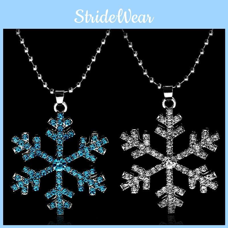 Necklace Snowflake Pendant With Crystals For Girls And Gift Kids