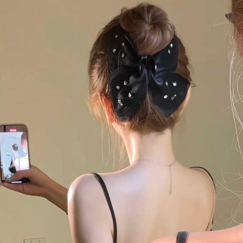 Elegant Gauze Butterfly Hair Clip for Women - French Retro Fairy Style