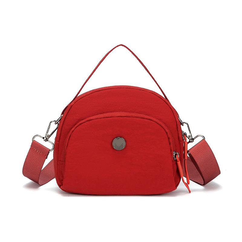 

Women s Bag Nylon Bag Solid Color Shoulder Crossbody Bag Mobile Phone Bag червоний