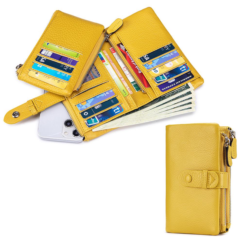 New Soft Leather High-end Women's Short Wallet Large Capacity Fashionable Folding Small Wallet Detachable Card Bag