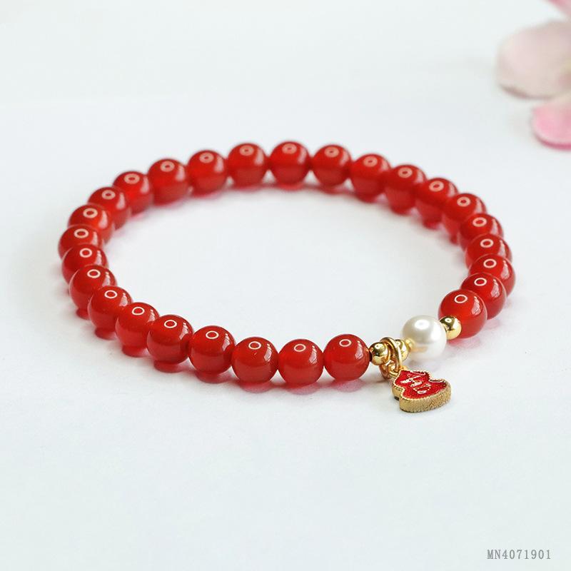 2026 Ximang Red Agate Bracelet Chalcedony Ball Gourd National Fashion Ornament Generation S4071901