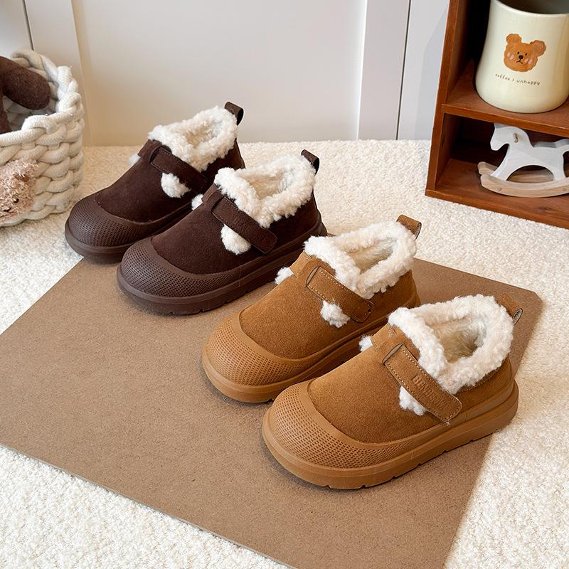 Bottes de Neige d'Hiver pour Garçons et Filles 2025 - Chaussures en Coton Antidérapantes pour Tout-Petits, Doublées de Velours