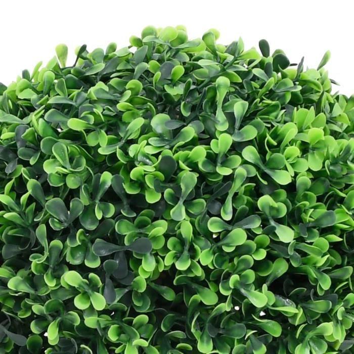 VidaXL Artificial Boxwood Plants 2 Pcs with Pots Ball Green 37 Cm