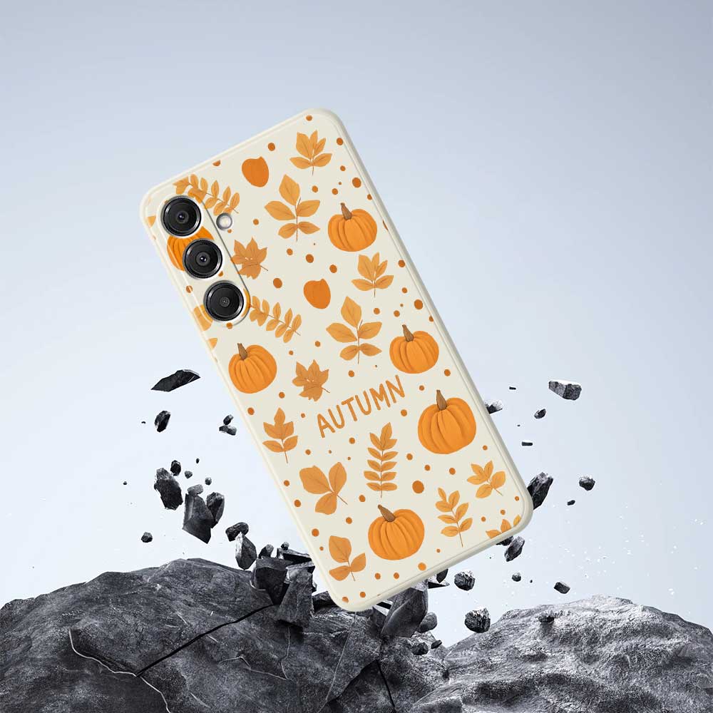 For Samsung Galaxy A16 5G/4G Case Autumn Theme Pattern Printing Straight Edge TPU Phone Back Cover