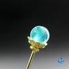 Sea drop kanzashi glass glass emerald ocean hair accessory for and other traditional Japanese clothing hairpin, glow-in-the-dark bead, design, 14mm,