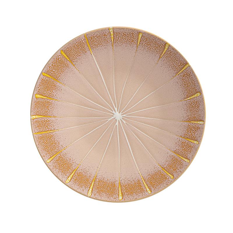 A Large Collection Of Japanese-Style Retro Ceramic Plates, High-Value Round Dishes, Nordic Style Household Pasta Plates, Tableware