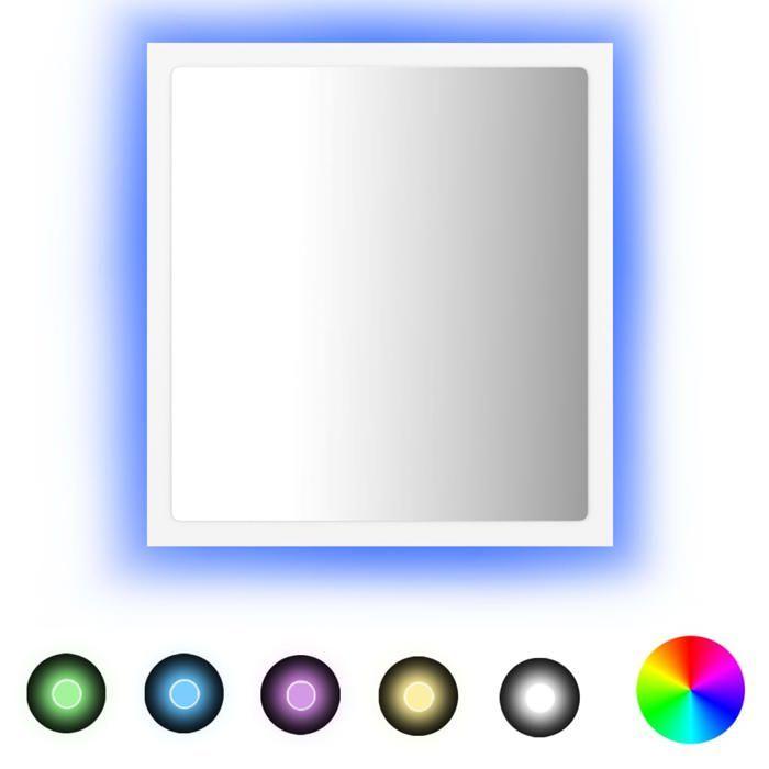 VidaXL LED Bathroom Mirror White 40x8.5x37 Cm Acrylic 804908