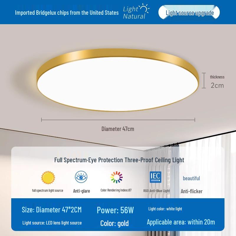 Ultra-Thin Ultra-Bright LED Ceiling Light for Bedroom or Study (2025 Model)