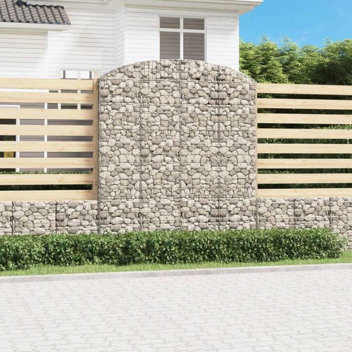 VidaXL Arched Gabion Basket Gabion Cage Gabion Wall Stone Basket Gabion for Stone Garden Patio Exterior 153471