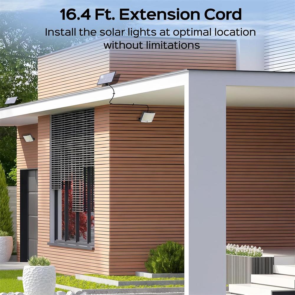 128 LED Split Solar Motion Sensor Outdoor Lights, IP65 Waterproof Outside Solar Flood Lights, Solar Powered Security Spot Light