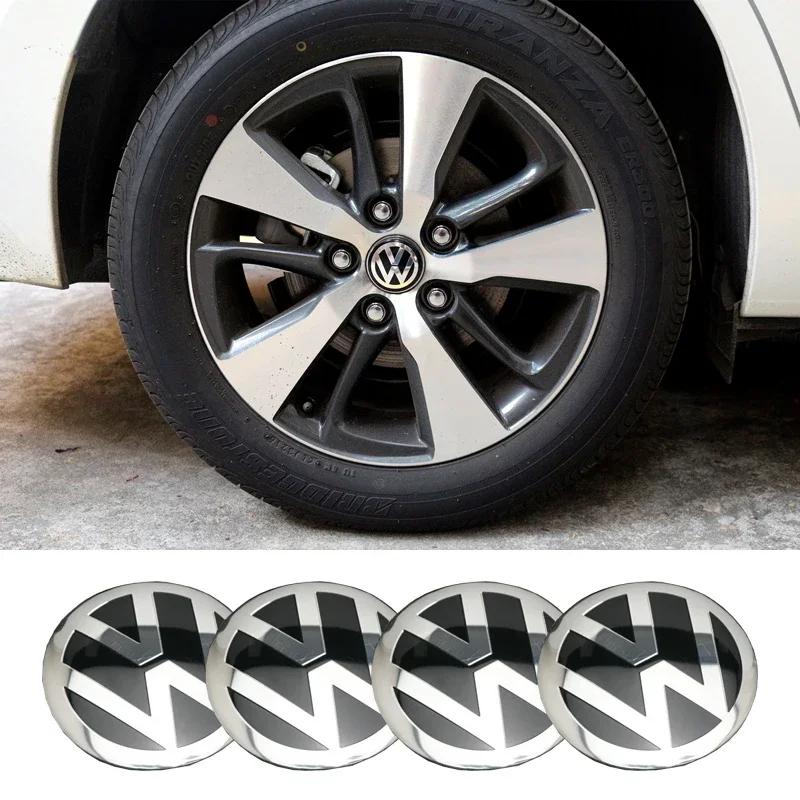 

2026 Горячие Для Volkswagen VW 4 шт. 56 мм Наклейки на Колеса Автомобиля Центральные Колпачки Ступицы Для Volkswagen GTI R-Line R Polo T5 Golf Passat Scirocco