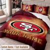 San Francisco 49ers Printed Bedding Set Custom Name Text 1 Duvet Cover 2 Pillowcases For Bedroom