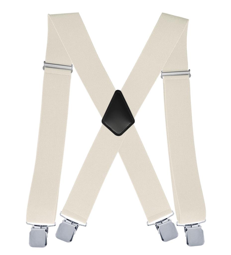 Men's 5 Cm Elastic Casual Polyester Suspenders with Clips