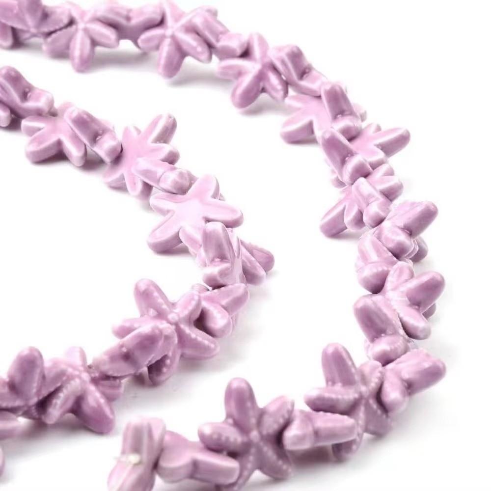 Ceramic Material Ceramic Beads Handmade Craft Large Hole Beads Starfish Beads DIY Craft Supplies
