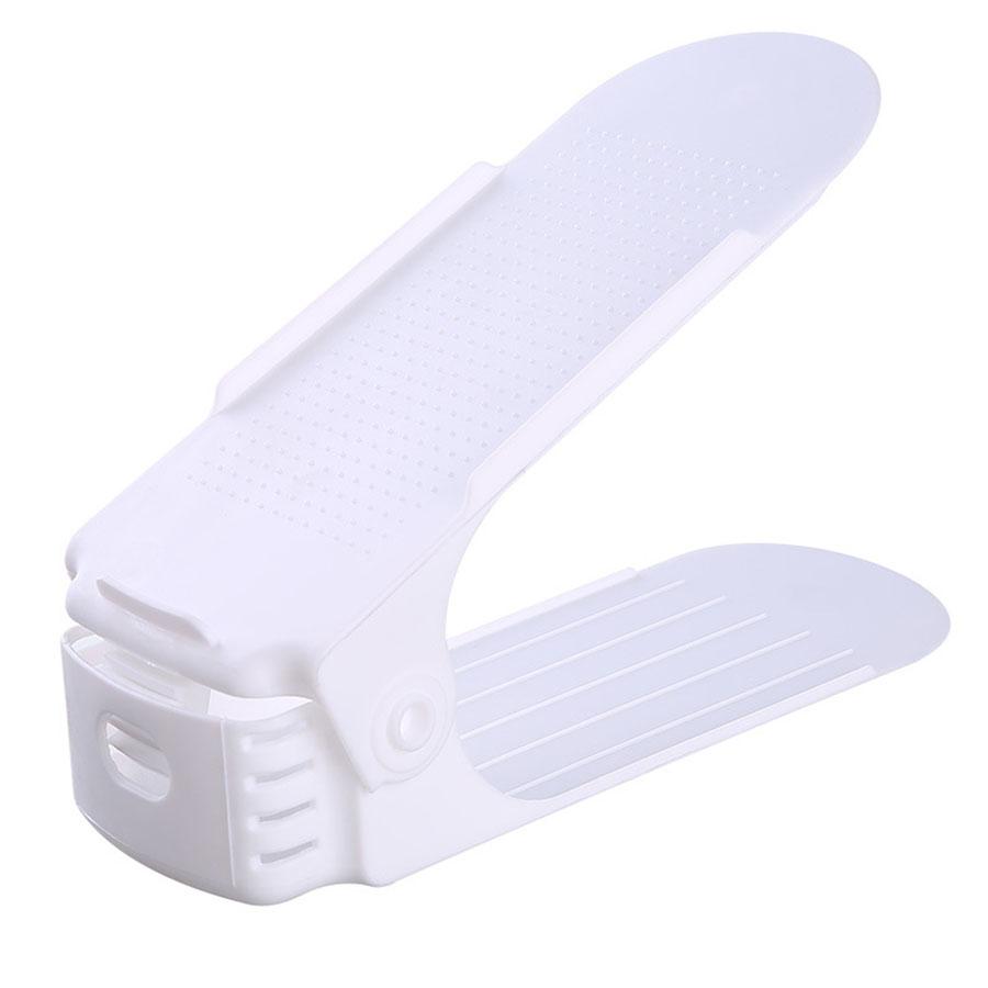 Plastic Shoe Rack with Adjustable Height, 4-speed Thick Double-layer Shoe Support, Integrated Shoe Storage Rack, Shoe Cabinet