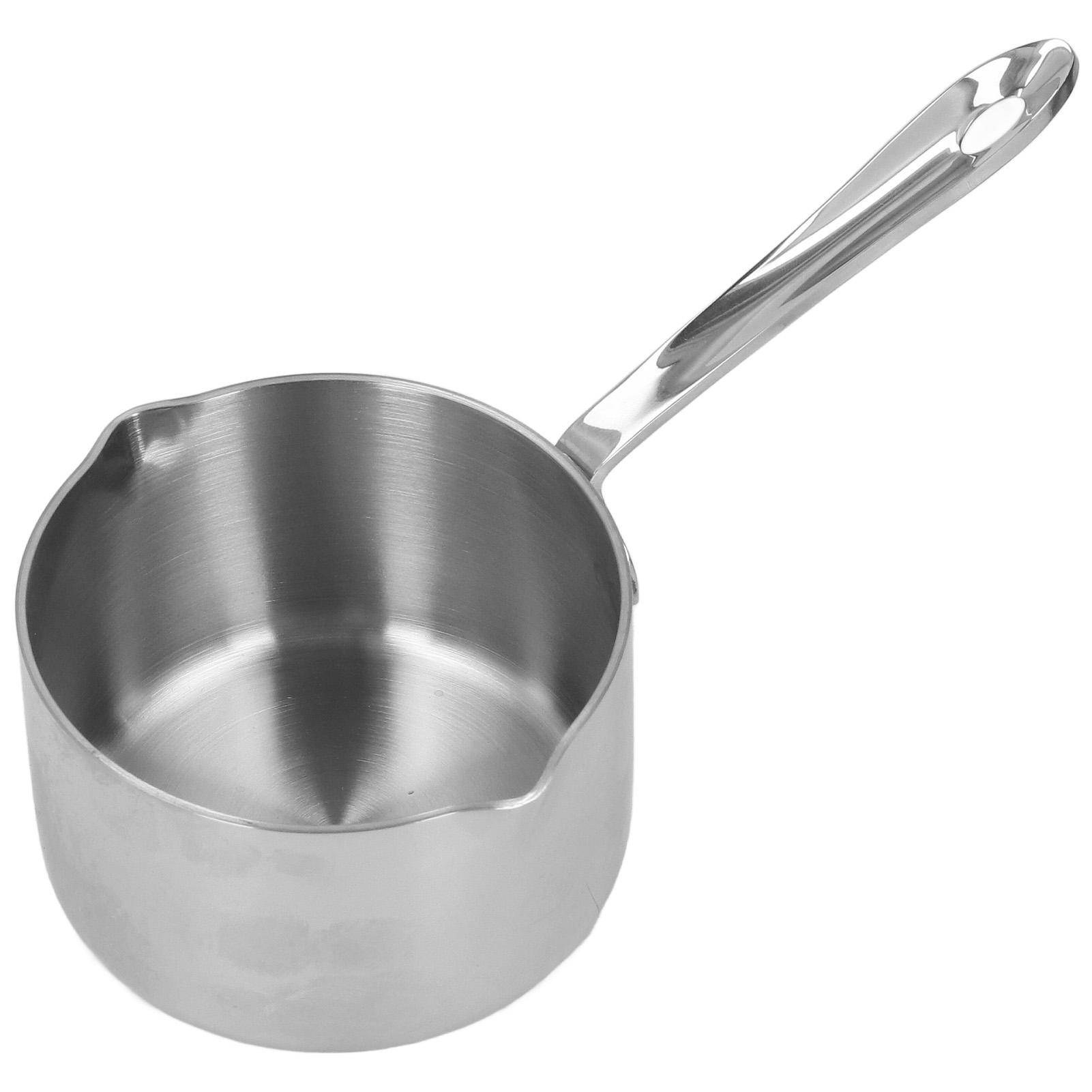 

Butter Melting Pot Milk Pot Stainless Steel Hot Milk Pot Chocolate Boiled Sugar Cheese Butter Melting Pot with Dual Pour Spouts серебряный