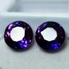 Natural Purple Tanzanite Loose Gemstone Round 16.00 Ct Pair for Jewelry Making and Gem Collections