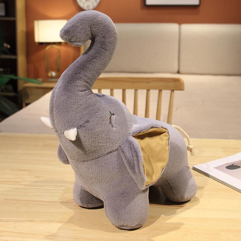 

Plush Elephant Toys Cutes Cartoon Baby Soothes Children With Sleeping Dolls 28cm/11.02in серый