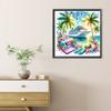 Summer Beach Full DIY 5D Round Drill Diamond Dots Paintings Picture Arts Craft for Adults Beginner Home Wall Decor Gift 30x30cm