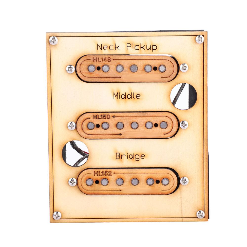 1 Set 3 Pcs 48 50 52 Maple Single Coil Pickup for Guitar Musical Instrument Accessory