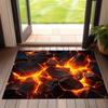 Covoraș 3D cu Iluzie Vizuală de Lavă Model Vulcan Crăpat Covoraș Antiderapant pentru Intrare Covor Amuzant pentru Glume Decor Intrare Casă