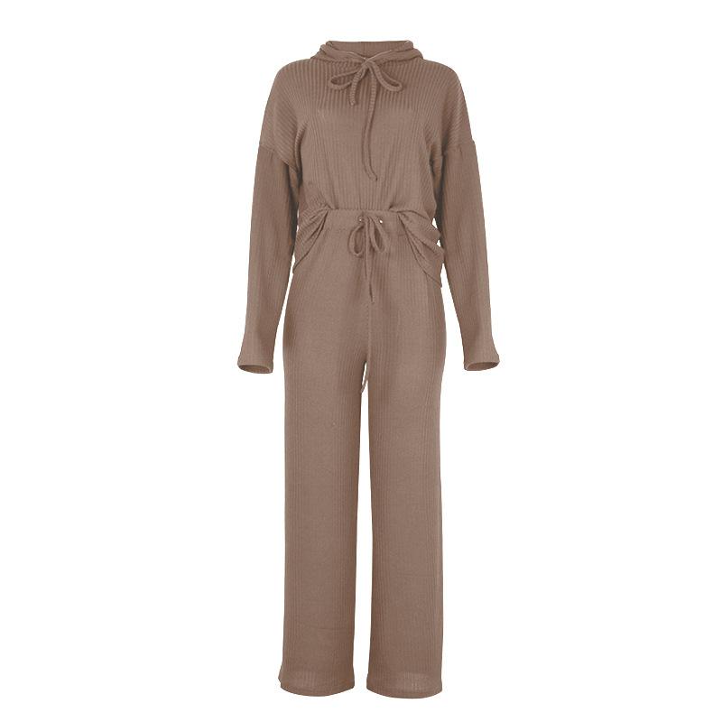 2026 Women's Autumn New Long Sleeve Loose Hoodie Leisure Set, Pajama Sportswear Two-Piece with Wide-Leg Pants Sweater Suit Pullover