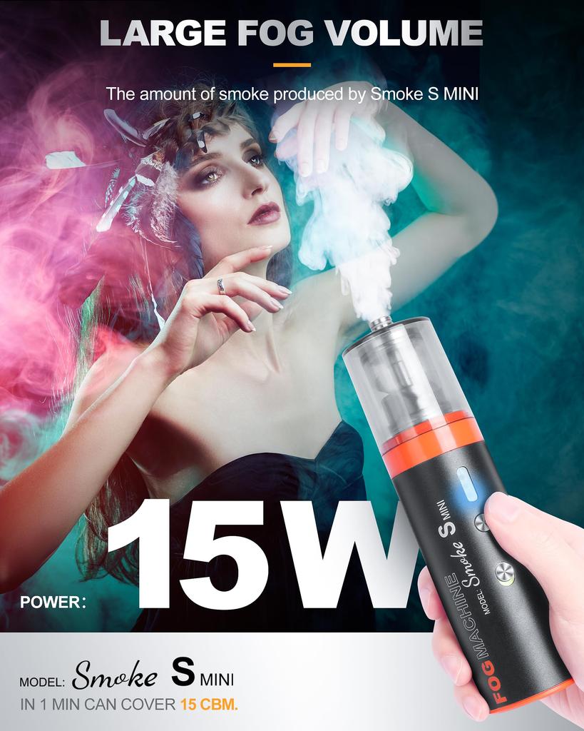 LENSGO Mini Fog Portable Smoke Outdoor Remote Control Smoke Portable Fog Machine/Handheld Machine/Small Machine/Indoor Machine/Photography/Halloween