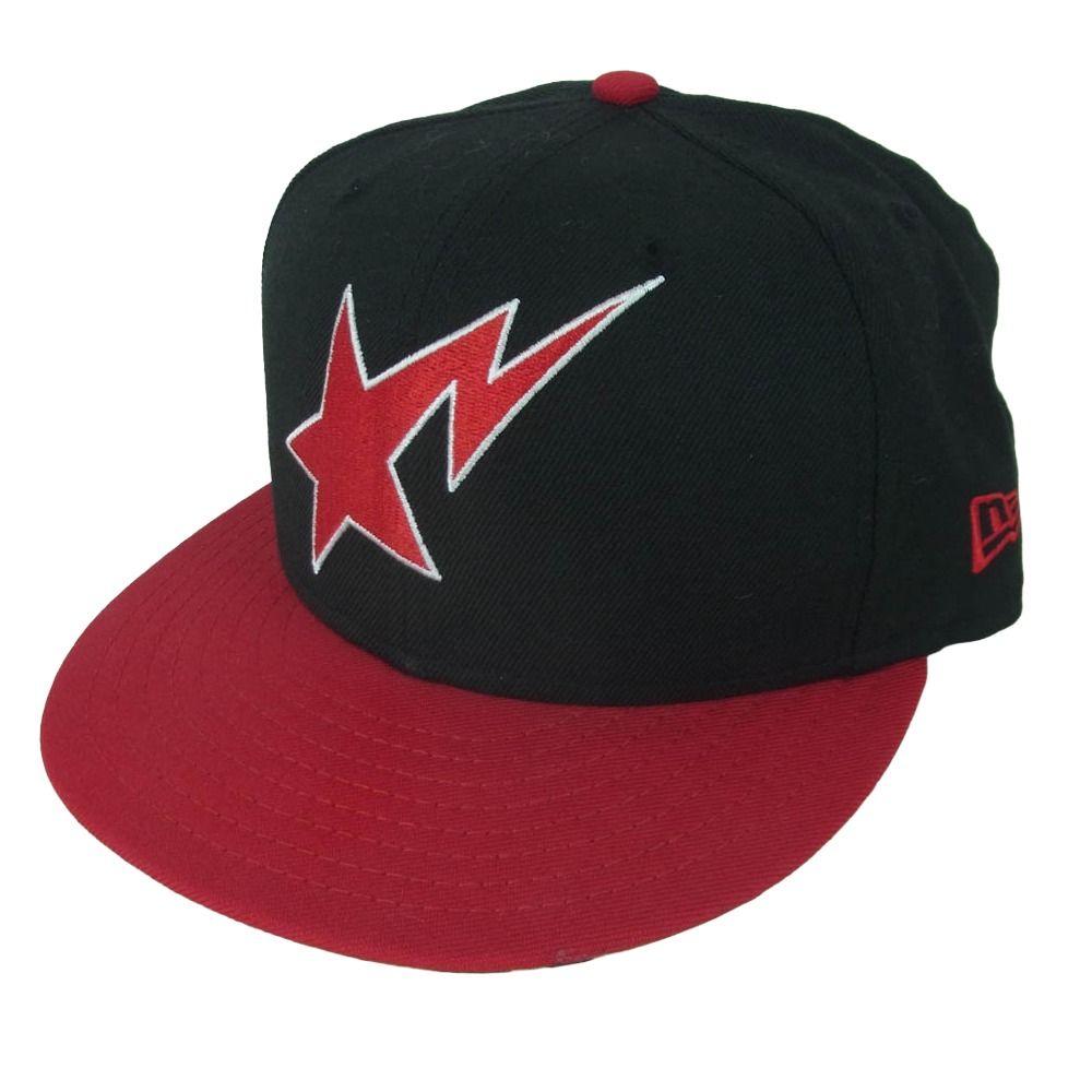 Used A BATHING APE 001CPA201026X NEW ERA New Era BAPSTA Vape Star Embroidery Wool Cap Hat Black M 57.7cm [Used]