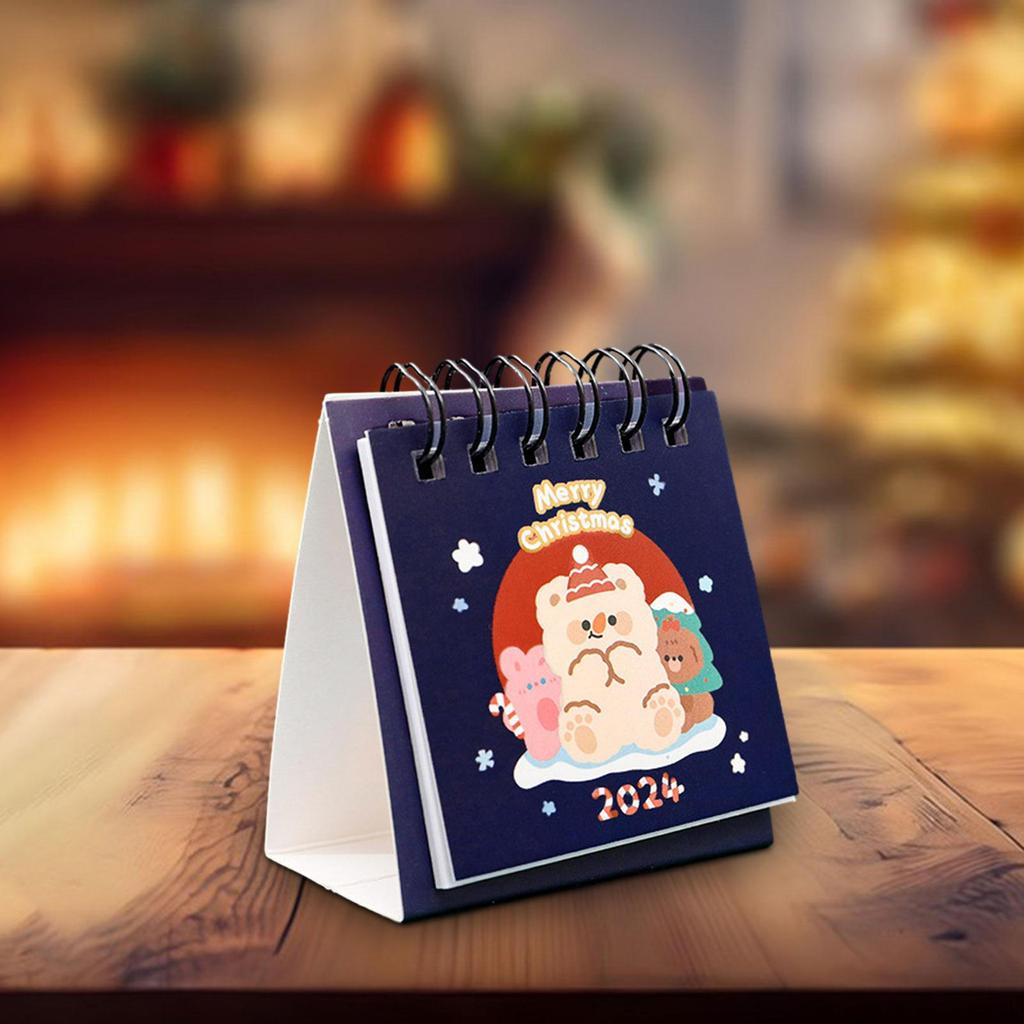 Standing Desk Calendar, Twin Wire Binding Calendar for Home, Desktop Ornaments