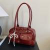 Simple and casual bow tie armpit bag for ladies, new Korean versi for 2026; fashiable and versatile single shoulder bag.