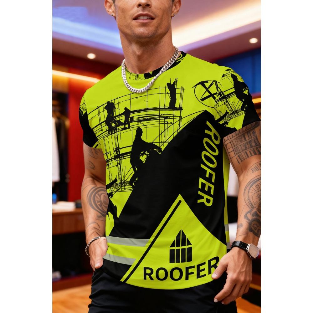 Creative Colorful Stripe Pattern 3D Print T-Shirt Summer Fashion Comfortable Plus Size Breathable Soft Men's Daily Versatile T-shirt
