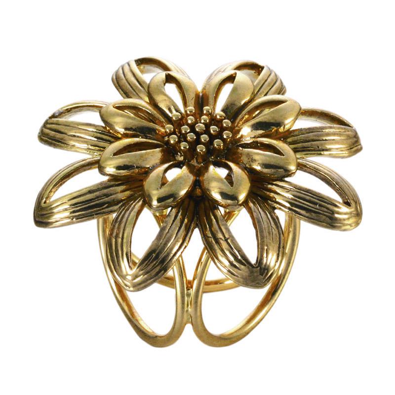 Klip damski Retro Alloy Flower Circle Hollow szal Szaliki Szalik Klamra Euramerican