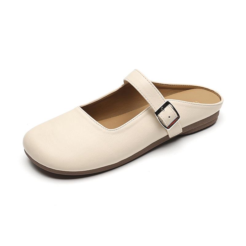 

Женские ретро летние плоские полушлепанцы Weiwei - Большой размер, Легко надевать 36 абрикосовый