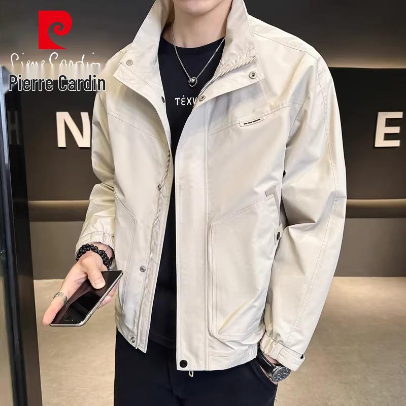 Pierre Cardin Men's Loose Fit Stand Collar Jacket