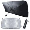 UV Resistant Sun Shade - Foldable Silver Car Windshield Visor with Adhesive Backing