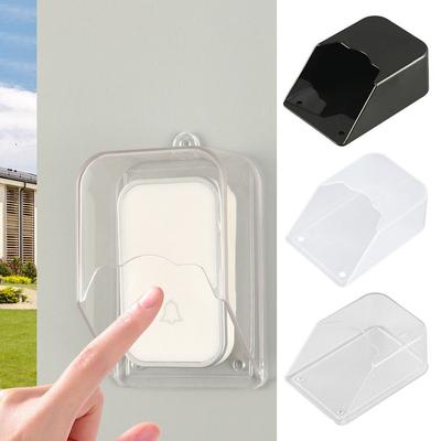 1 Set Wireless Doorbell Button Protective Cover Rainproof Transparent Doorbell Cover Universal Doorbell Splash Guard