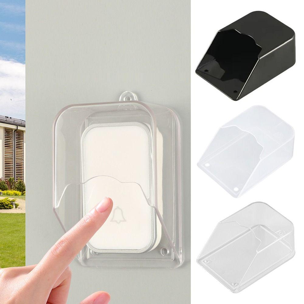 1 Set Wireless Doorbell Button Protective Cover Universal Rainproof Doorbell Cover Transparent Doorbell Waterproof Cover